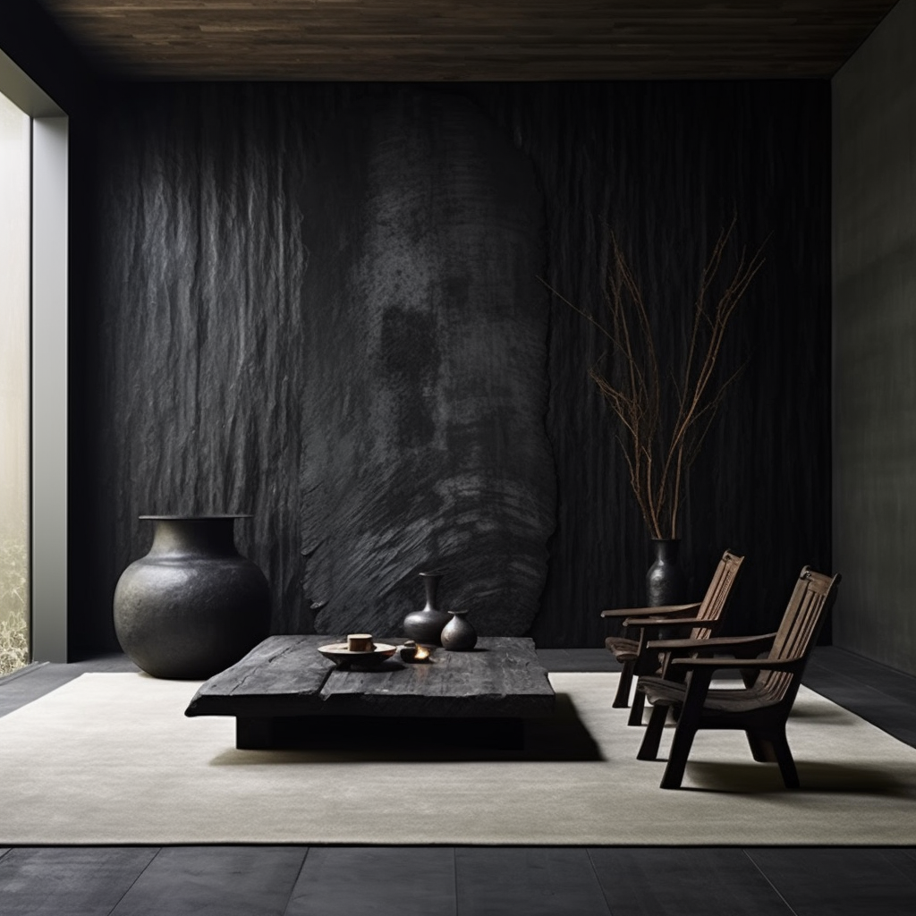 315322411428292779_Wabi Sabi, black interior design, made by AI